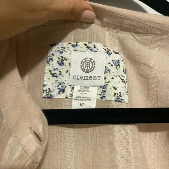 Element | taupe/ nude boho shrug with lace trim - size small - Picture 5 of 6